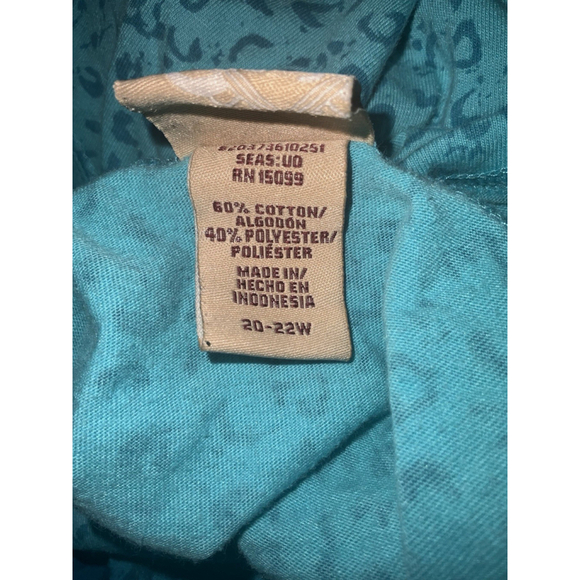 Women's COVINGTON SHORT SLEEVE STRETCH TOP SIZE 3X - Picture 10 of 10